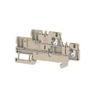 WEIDMÜLLER - Mehrstock-Reihenklemme, PUSH IN, 1.5mm², 500V, 17.5A, dunkelbeige