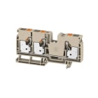 WEIDMÜLLER - Durchgangs-Reihenklemme, PUSH IN, 10mm², 1000V, 57A, dunkelbeige