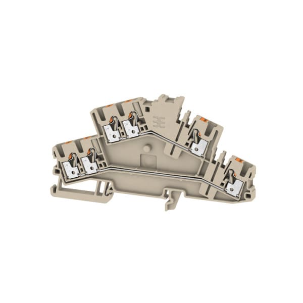 WEIDMÜLLER - Mehrstock-Reihenklemme, PUSH IN, 2.5mm², 800V, 22A, dunkelbeige
