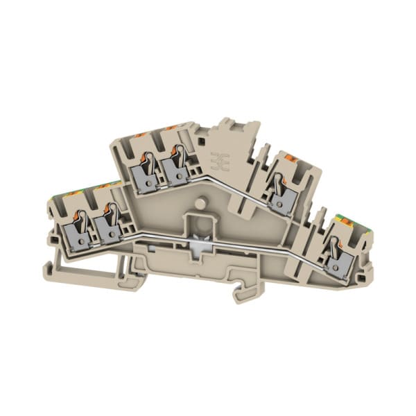 WEIDMÜLLER - Mehrstock-Reihenklemme, PUSH IN, 2.5mm², 800V, 22A, dunkelbeige