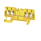 WEIDMÜLLER - Durchgangs-Reihenklemme, PUSH IN, 1.5mm², 500V, 17.5A, gelb