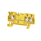 WEIDMÜLLER - Durchgangs-Reihenklemme, PUSH IN, 1.5mm², 500V, 17.5A, gelb