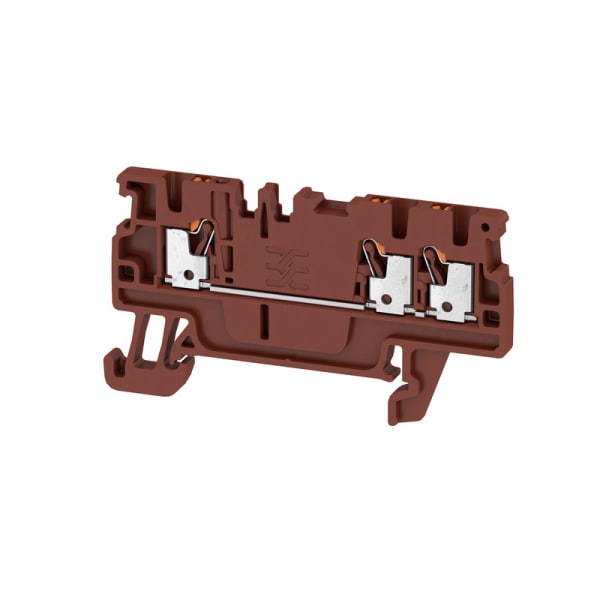 WEIDMÜLLER - Durchgangs-Reihenklemme, PUSH IN, 1.5mm², 500V, 17.5A, braun