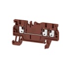 WEIDMÜLLER - Durchgangs-Reihenklemme, PUSH IN, 1.5mm², 500V, 17.5A, braun