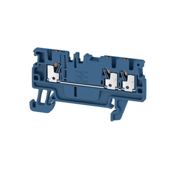 WEIDMÜLLER - Durchgangs-Reihenklemme, PUSH IN, 1.5mm², 500V, 17.5A, dunkelblau