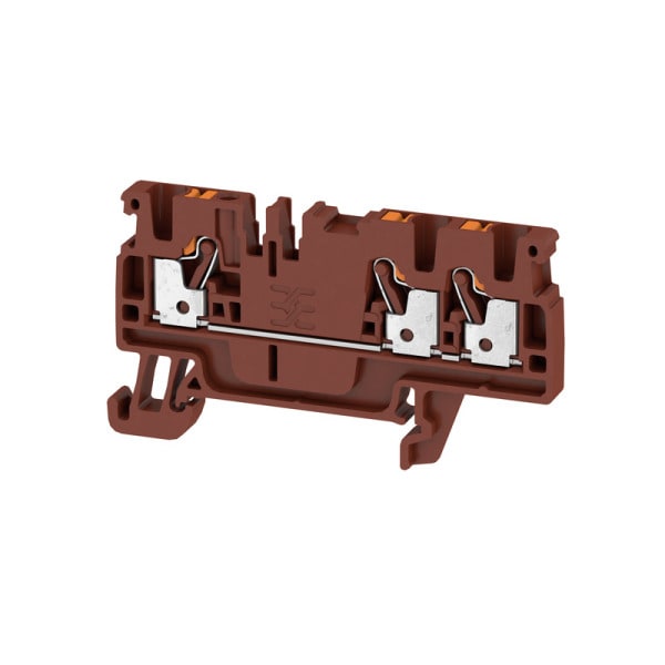 WEIDMÜLLER - Durchgangs-Reihenklemme, PUSH IN, 2.5mm², 800V, 24A, braun