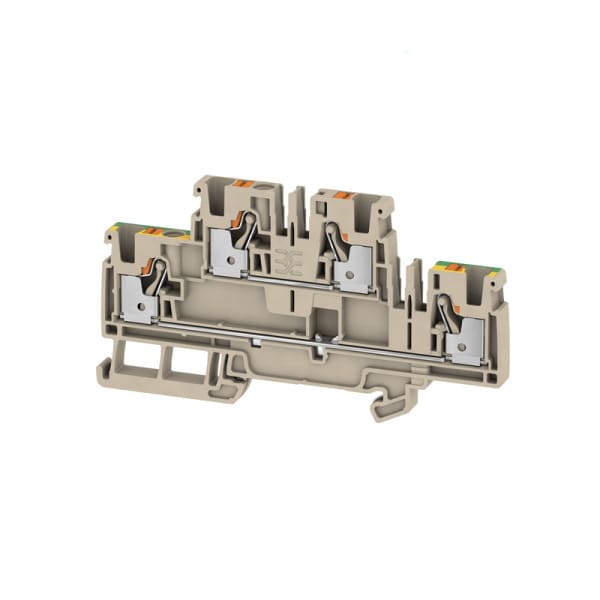 WEIDMÜLLER - Mehrstock-Reihenklemme, PUSH IN, 4mm², 800V, 32A, dunkelbeige