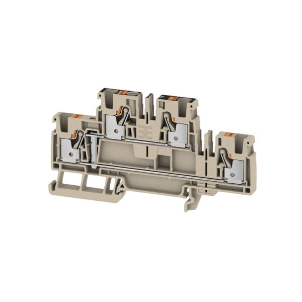 WEIDMÜLLER - Mehrstock-Reihenklemme, PUSH IN, 4mm², 800V, 32A, dunkelbeige
