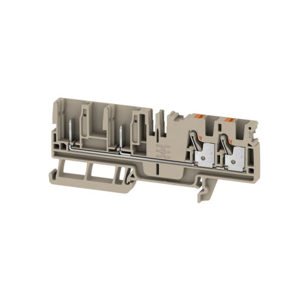 WEIDMÜLLER - Durchgangs-Reihenklemme, PUSH IN, 4mm², 800V, 32A, dunkelbeige