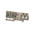 WEIDMÜLLER - Durchgangs-Reihenklemme, PUSH IN, 4mm², 800V, 32A, dunkelbeige