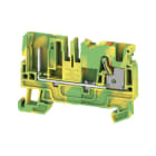WEIDMÜLLER - Schutzleiter-Reihenklemme, PUSH IN, 4mm², 800V, grün/gelb