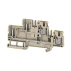 WEIDMÜLLER - Schutzleiter-Reihenklemme, PUSH IN, 4mm², 32A, dunkelbeige