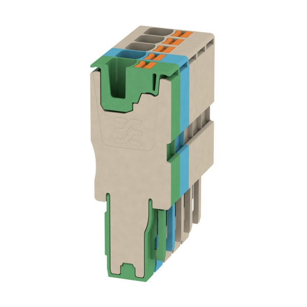 WEIDMÜLLER - Stecker (Klemmen), PUSH IN, 4mm², 690V, 32A, dunkelbeige, blau, grün
