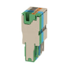 WEIDMÜLLER - Stecker (Klemmen), PUSH IN, 4mm², 690V, 32A, dunkelbeige, grün