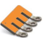 WEIDMÜLLER - Querverbinder, Pole:4, Raster 11.1mm, 41A, orange