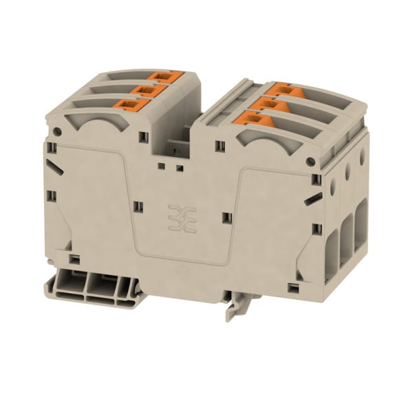 WEIDMÜLLER - Durchgangs-Reihenklemme, PUSH IN, 35mm², 1000V, 125A, Anzahl Anschlüsse: 6