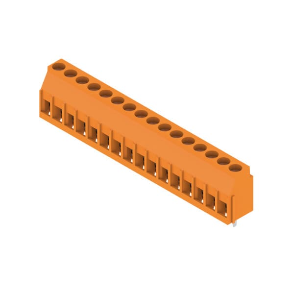 WEIDMÜLLER - Leiterplattenklemme, 5.08mm, Polzahl:16, Abgang: 90°, Zugbügelanschluss