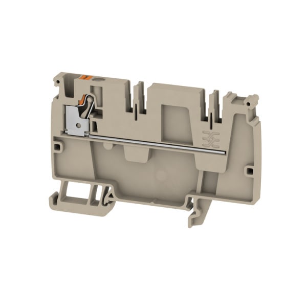WEIDMÜLLER - Durchgangs-Reihenklemme, PUSH IN, 4mm², 250V, 32A, dunkelbeige