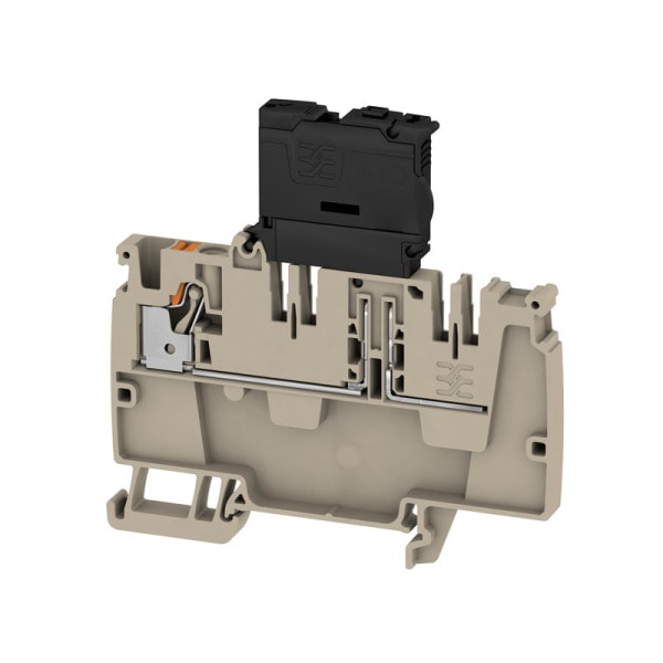 WEIDMÜLLER - Durchgangs-Reihenklemme, PUSH IN, 4mm², 250V, 6.3A, dunkelbeige