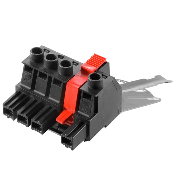 WEIDMÜLLER - Leiterplattensteckverbinder (Leiter), 10.16mm, Polzahl:4, Abgang: 180°, Zugbügel