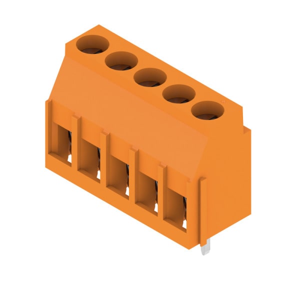 WEIDMÜLLER - Leiterplattenklemme, 5.08mm, Polzahl:5, Abgang: 90°, Zugbügelanschluss