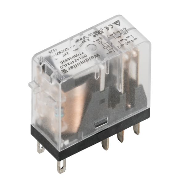 WEIDMÜLLER - Miniatur-Industrierelais, 24 V DC, 2 Wechsler (AgSnO)