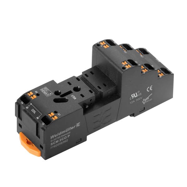 WEIDMÜLLER - Relaissockel, IP20, 2 Wechsler , 12A, PUSH IN