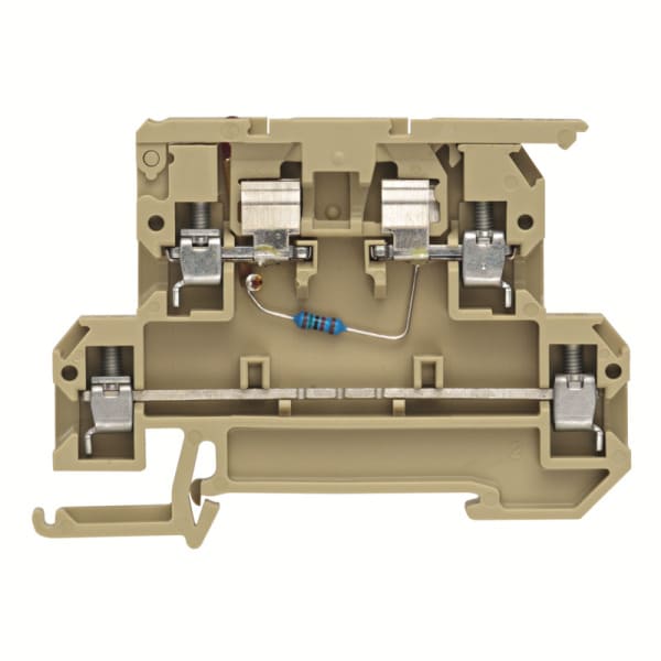 WEIDMÜLLER - Sicherungs-Reihenklemme, Schraubanschl, mit LED, 4mm², 500V, 6.3A, beige/gelb