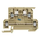 WEIDMÜLLER - Sicherungs-Reihenklemme, Schraubanschl, mit LED, 4mm², 500V, beige/gelb