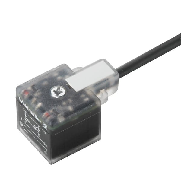WEIDMÜLLER - Ventilleitung, Kabelende offen - Ventilstecker, Bauform A (18 mm)