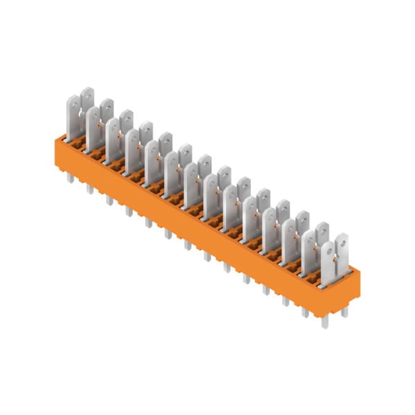 WEIDMÜLLER - Leiterplattenklemme, 5.00mm, Polzahl:14, Abgang: 180°, Flachsteckanschluss
