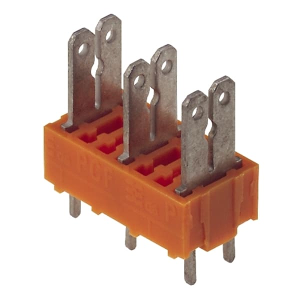WEIDMÜLLER - Leiterplattenklemme, 7.50mm, Polzahl:8, Abgang: 180°, Flachsteckanschluss