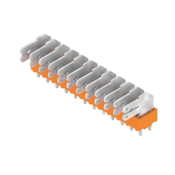 WEIDMÜLLER - Leiterplattenklemme, 5.00mm, Polzahl:12, Abgang: 90°, Flachsteckanschluss