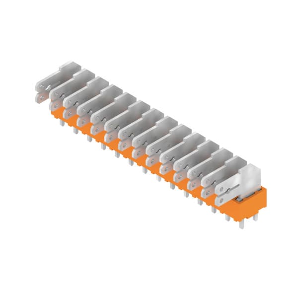 WEIDMÜLLER - Leiterplattenklemme, 5.00mm, Polzahl:14, Abgang: 90°, Flachsteckanschluss