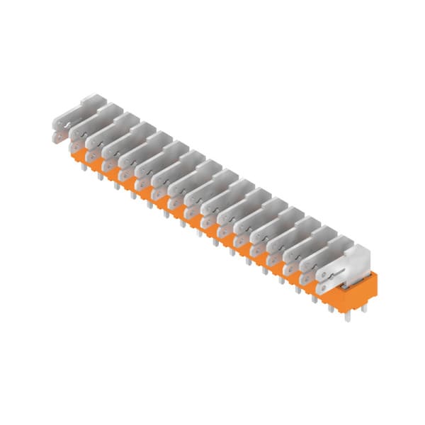 WEIDMÜLLER - Leiterplattenklemme, 5.00mm, Polzahl:17, Abgang: 90°, Flachsteckanschluss