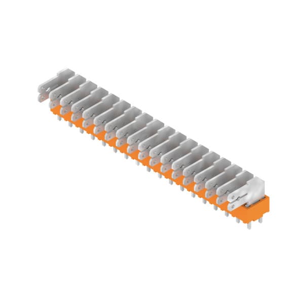 WEIDMÜLLER - Leiterplattenklemme, 5.00mm, Polzahl:18, Abgang: 90°, Flachsteckanschluss
