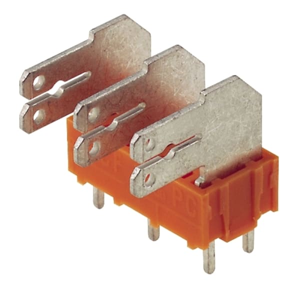 WEIDMÜLLER - Leiterplattenklemme, 7.50mm, Polzahl:8, Abgang: 90°, Flachsteckanschluss