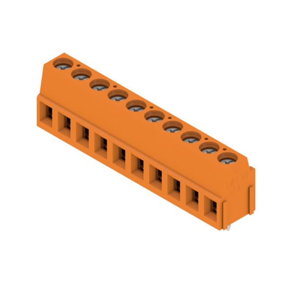 WEIDMÜLLER - Leiterplattenklemme, 5.08mm, Polzahl:10, Abgang: 90°, Zugbügelanschluss