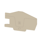 WEIDMÜLLER - Abschlussplatte, 75.44 mm x 2.1 mm, dunkelbeige