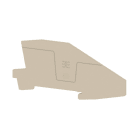 WEIDMÜLLER - Abschlussplatte, 102.9 mm x 2 mm, dunkelbeige