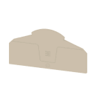 WEIDMÜLLER - Abschlussplatte, 100 mm x 2.1 mm, dunkelbeige