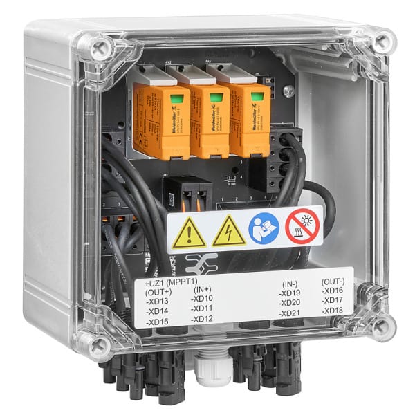 WEIDMÜLLER - Generatoranschlusskasten, 1100 V, 1 MPP, 3 Eingänge/3 Ausgänge pro MPP, Überspannungsschutz I / II, WM4C