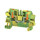 WEIDMÜLLER - Schutzleiter-Reihenklemme, PUSH IN, 4 mm², 1000V, Anschlüsse: 2, Etagen: 1, gn/ge-or