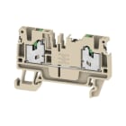 WEIDMÜLLER - Durchgangs-Reihenklemme, SNAP IN, dunkelbeige, 2.5mm², 24A, 800V, Anschlüsse 2