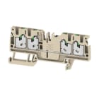 WEIDMÜLLER - Durchgangs-Reihenklemme, SNAP IN, dunkelbeige, 2.5mm², 24A, 800V, Anschlüsse 4