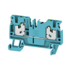 WEIDMÜLLER - Durchgangs-Reihenklemme, SNAP IN, blau, 2.5mm², 24A, 800V, Anzahl Anschlüsse: 2