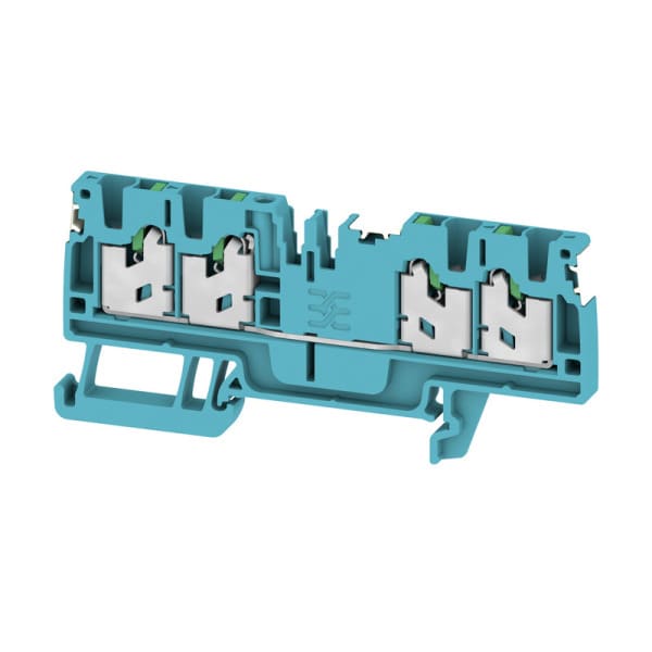 WEIDMÜLLER - Durchgangs-Reihenklemme, SNAP IN, blau, 2.5mm², 24A, 800V, Anzahl Anschlüsse: 4