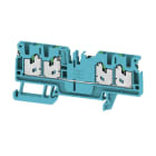 WEIDMÜLLER - Durchgangs-Reihenklemme, SNAP IN, blau, 2.5mm², 24A, 800V, Anzahl Anschlüsse: 4