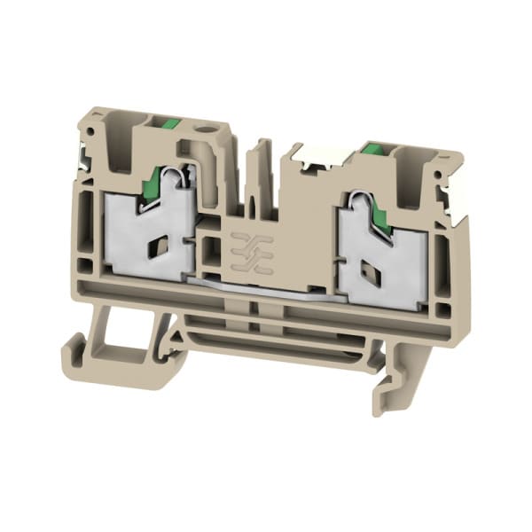 WEIDMÜLLER - Durchgangs-Reihenklemme, SNAP IN, dunkelbeige, 4mm², 32 A, 1000 V, Anschlüsse 2