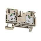 WEIDMÜLLER - Durchgangs-Reihenklemme, SNAP IN, dunkelbeige, 4mm², 32 A, 1000 V, Anschlüsse 2